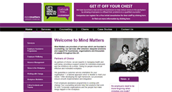 Desktop Screenshot of mindmatterscounselling.org.uk